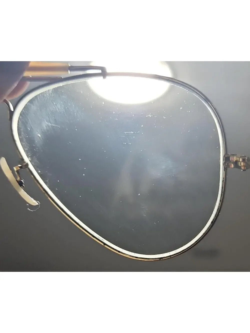 Ray Ban B&L Vintage 70's Outdoorsman Gold Light Gray Aviator Sunglasses 58-14
